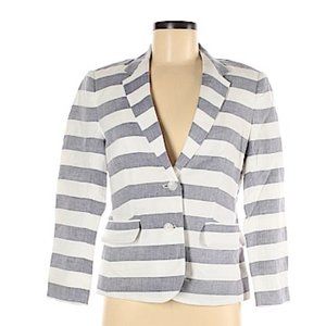 BANANA REPUBLIC Blue/White Striped Blazer Size 2